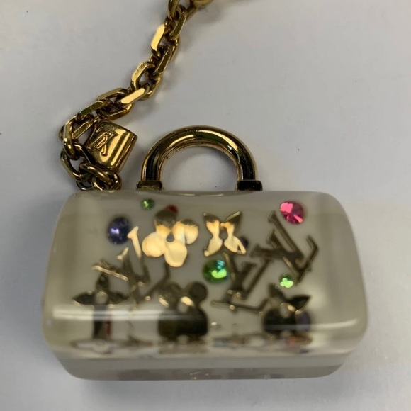 Louis Vuitton Accessories - Louis Vuitton white Porte Cles Bag Charm